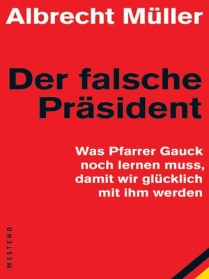 cover image of Der falsche Präsident